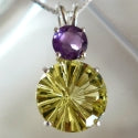 Lemon Citrine 14 mm Super Nova with Amethyst Crown