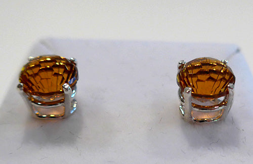 Siberian Gold Quartz Super Nova Stud Earrings