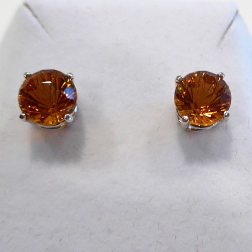 Siberian Gold Quartz Super Nova Stud Earrings