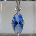 Siberian Blue Quartz Infinite Eye with White Topaz