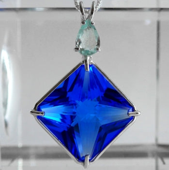 Siberian blue quartz pendant discount
