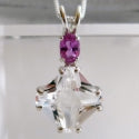 Danburite Mini Magician Stone with Pink Sapphire