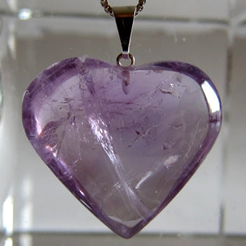 50% OFF! Violet Flame Amethyst Heart Pendant