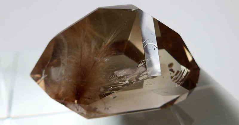 Polished Smoky Rutile Starburst DT Isis Window Wand
