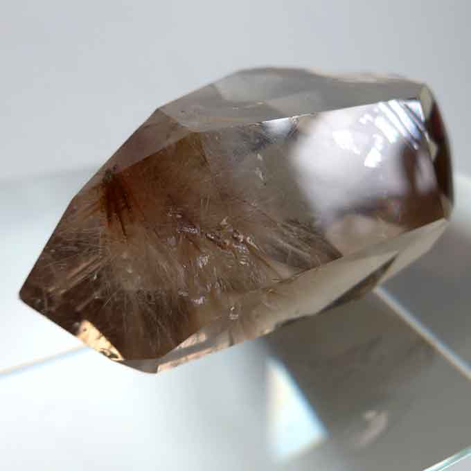 Polished Smoky Rutile Starburst DT Isis Window Wand