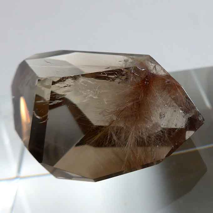 Polished Smoky Rutile Starburst DT Isis Window Wand