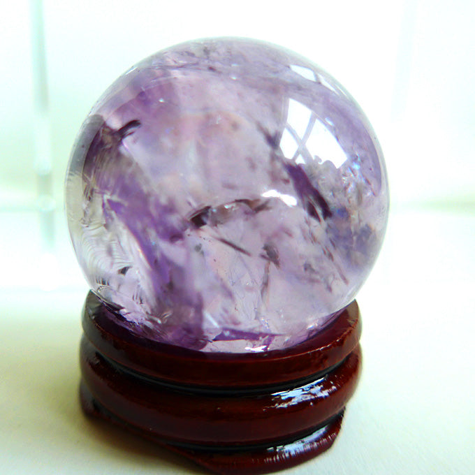 Amethyst Violet Small Rainbow Sphere with Temple Markings