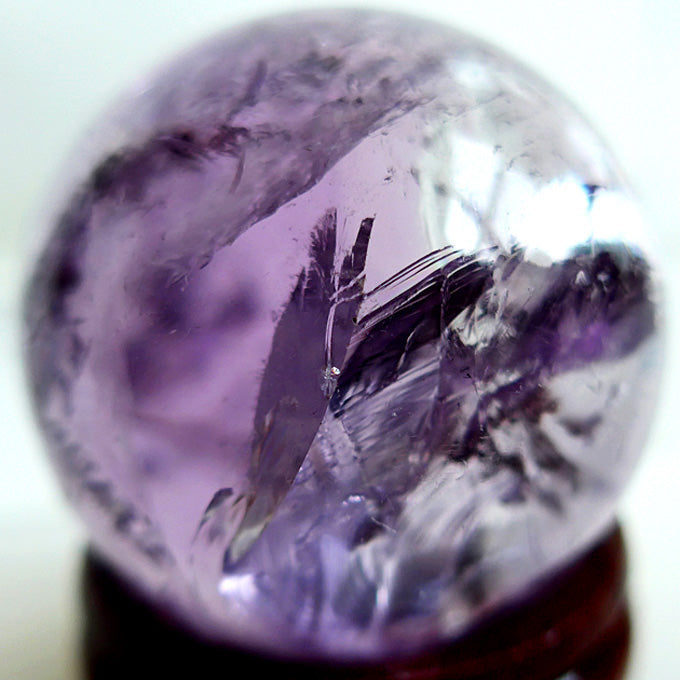 Amethyst Violet Small Rainbow Sphere with Temple Markings