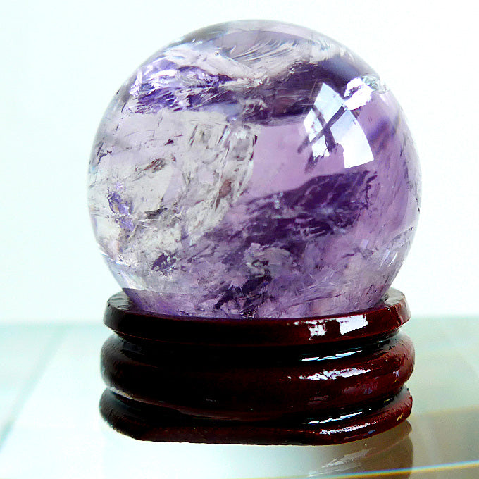 Amethyst Violet Small Rainbow Sphere with Temple Markings