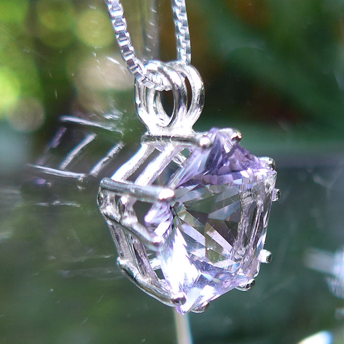 Amethyst Rose de France Star of Venus Pendant