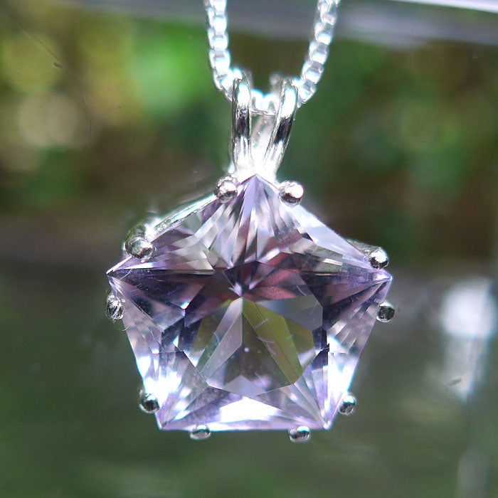 Amethyst Rose de France Star of Venus Pendant