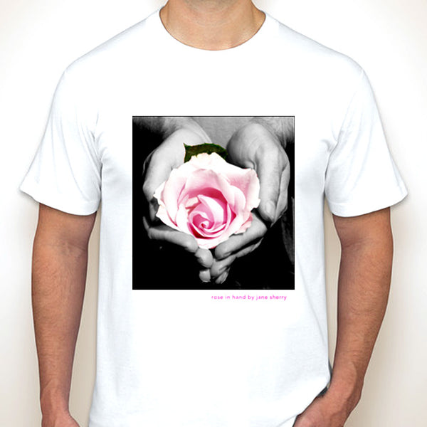 Rose in Hand T-Shirt Men's Medium