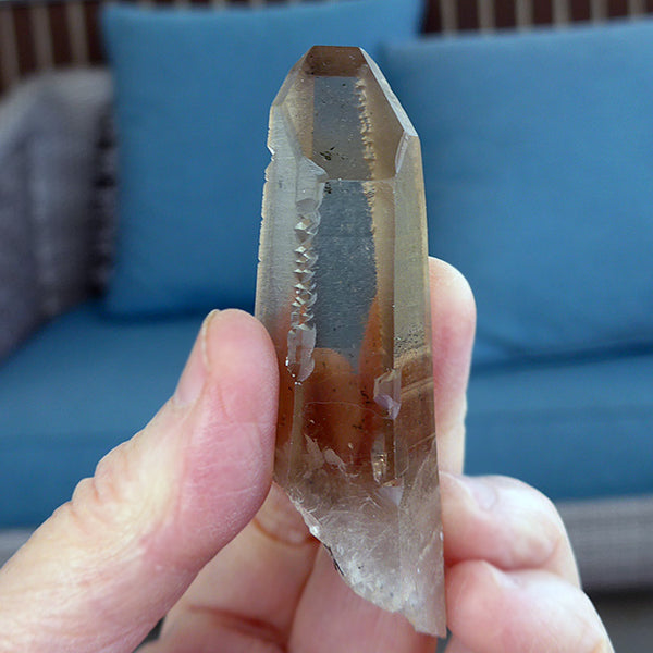 Unpolished Shadow Lemurian Window Wand