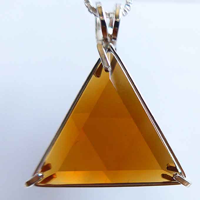 Siberian Gold Quartz Star of David Pendant