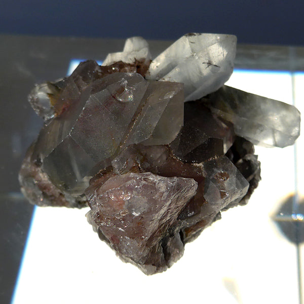 Small Deep Indigo Quartz Actinolite Cluster