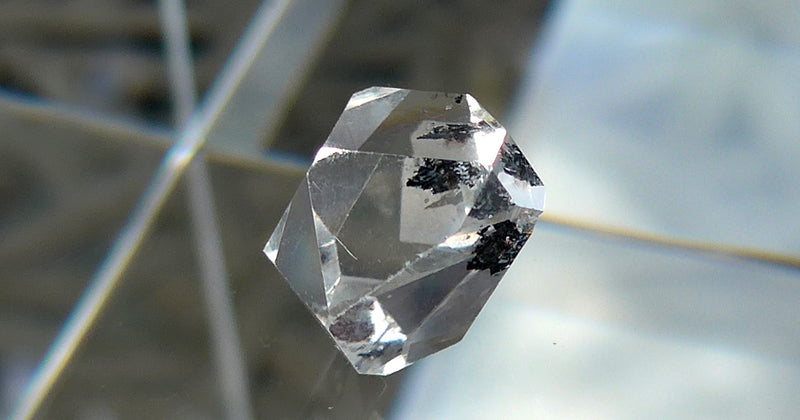 Water Clear Pakistani Herkimer Diamond with Hydrocarbon Inclusion