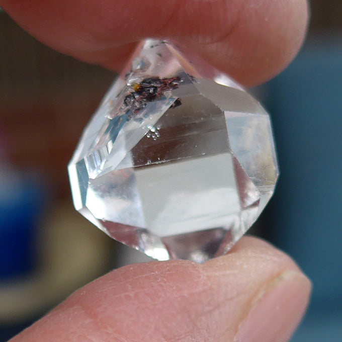 Water Clear Pakistani Herkimer Diamond with Hydrocarbon Inclusion