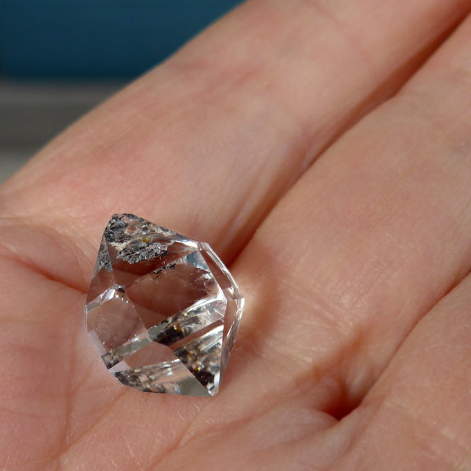 Water Clear Pakistani Herkimer Diamond with Hydrocarbon Inclusion