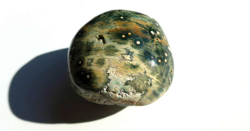 Speckled Green Earth Tones Ocean Jasper Egg