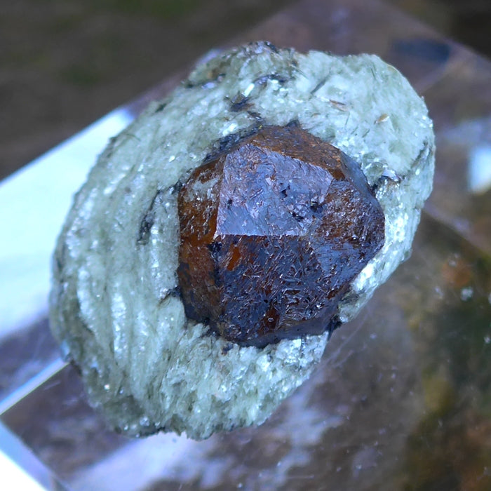 Spessartine Garnet in Mica Matrix