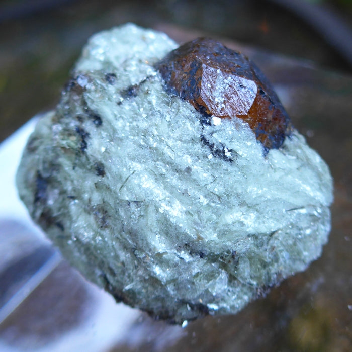 Spessartine Garnet in Mica Matrix