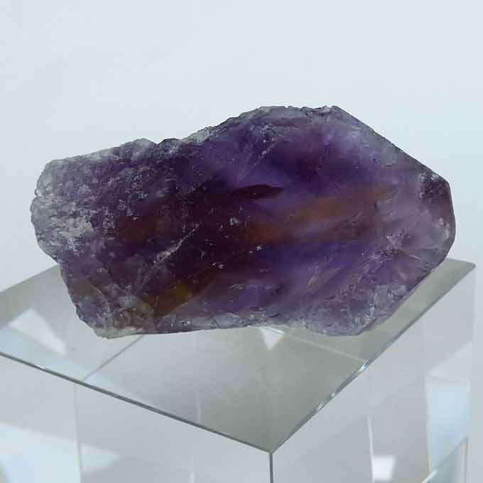 Wide Striped Rainbow Ametrine with Great Termination